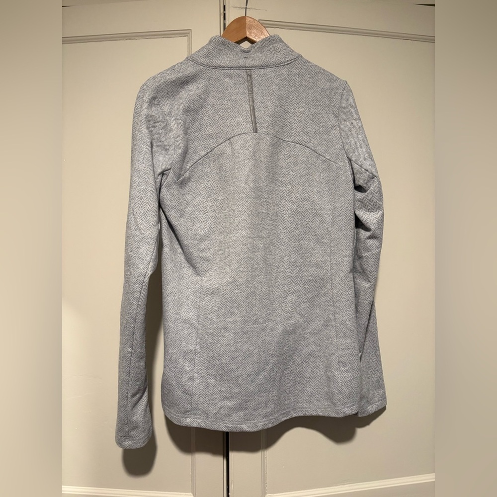 Kyodan Soft Grey Patterned Quarter Zip Pullover - Picture 2 of 4